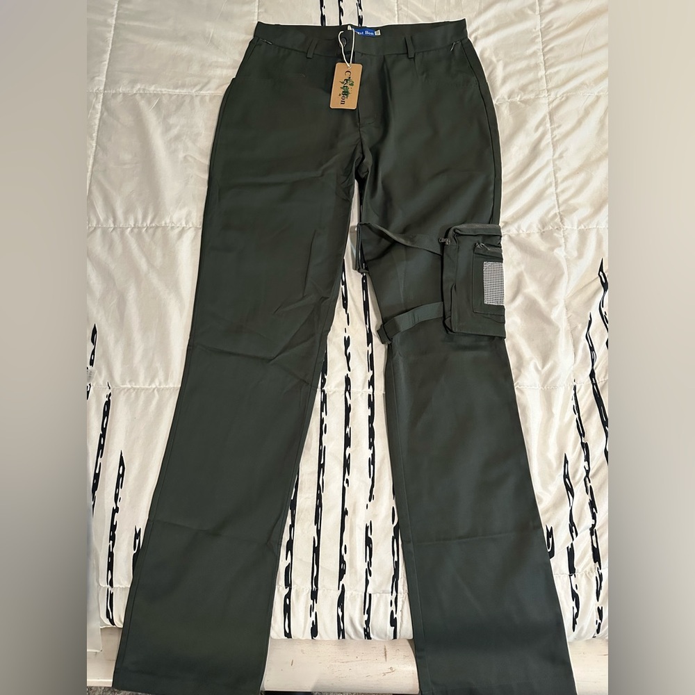 C’est Bon Green Cargo Tactical Pants